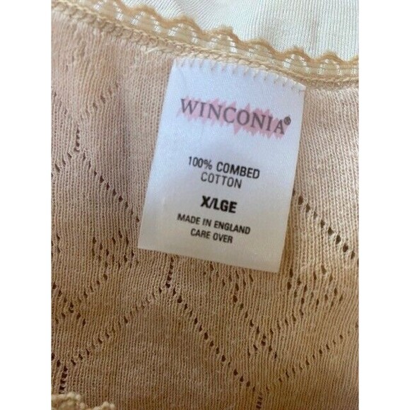 Winconia Juniors Sz X/LGE Peach 100% Combed Cotton Lightweight Sweater Preppy - Picture 7 of 8